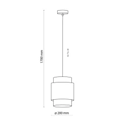 Clearance TK Tomasz Krywult Lampa wisząca rattanowa biała BOHO 20 cm