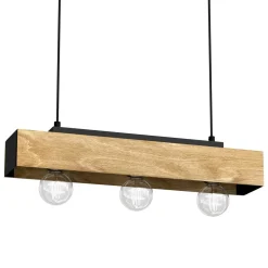 Luminex Lampy Wiszące^Lampa wisząca rustykalna drewniana MILUZA III