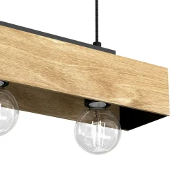 Luminex Lampy Wiszące^Lampa wisząca rustykalna drewniana MILUZA III
