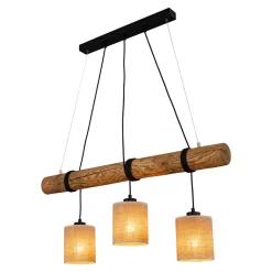 Spot - Light Lampy Wiszące^Lampa wisząca rustykalna sosna TRABO JUTE 3