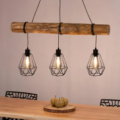 Spot - Light Lampy Wiszące^Lampa wisząca rustykalna sosna FORTADA 3
