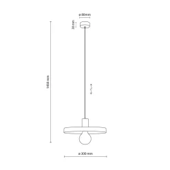 New TK Tomasz Krywult Lampa wisząca SILA GREEN PEAPOD fi 30 cm
