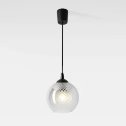 TK Tomasz Krywult Lampa wisząca tranparentny klosz MIX fi 18 cm