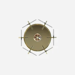 Discount Zumaline Lampa wisząca transparentne szkło złota NIRA φ16 cm
