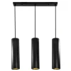 Lampy Wiszące^Lampa wisząca tuba czarno-złota LATI III