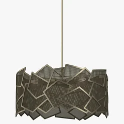 Clearance Luminex Lampa wisząca tytanowe złoto CAMO III