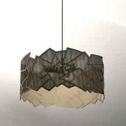 Clearance Luminex Lampa wisząca tytanowe złoto CAMO III