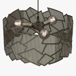 Clearance Luminex Lampa wisząca tytanowe złoto CAMO III