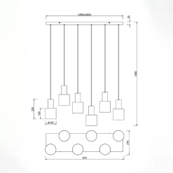 Discount inny Lampa wisząca wielobarwna AGUDO 6