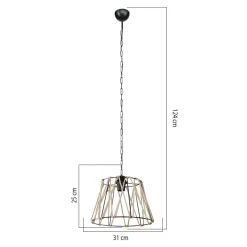 Lampy Wiszące^Lampa wisząca z jutowym abażurem EVREN 30 cm