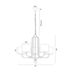 inny Lampy Wiszące^Lampa wisząca złota MARANELLO
