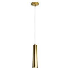 Lampy Wiszące^Lampa wisząca złota tuba NAPOLI 1 GOLD