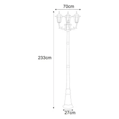 inny Lampy Ogrodowe|Lampy Ogrodowe^Lampa zewnętrzna outdoor 3-ramienna czarna STANDARD