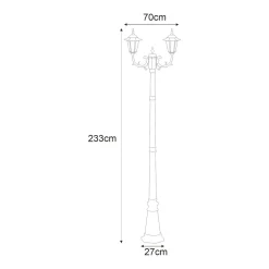 Discount inny Lampa zewnętrzna outdoor 2-ramienna czarna STANDARD