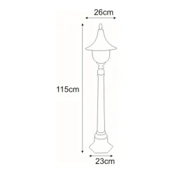inny Lampy Ogrodowe|Lampy Ogrodowe^Lampa zewnętrzna outdoor stojąca wysoka czarna BOSTON