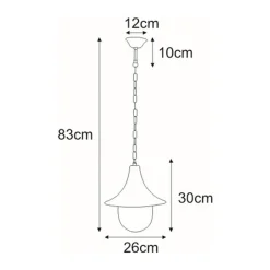 inny Lampy Ogrodowe|Lampy Ogrodowe^Lampa zewnętrzna wisząca na łańcuchu outdoor czarna BOSTON