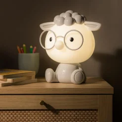 Dzieci Zumaline Lampki Nocne|Lampy Do Pokoju Dziecięcego^Lampka nocna LED szara OWCA
