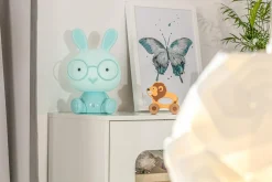 Dzieci Lampki Nocne|Lampy Do Pokoju Dziecięcego^Lampka nocna niebieska LED KRÓLIK