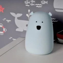 Best Lampka nocna silikonowa niebieska LED RGB MIŚ