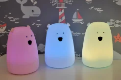 Best Lampka nocna silikonowa niebieska LED RGB MIŚ