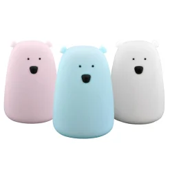 Best Lampka nocna silikonowa niebieska LED RGB MIŚ