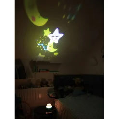 Dzieci PLATINET S.A. Lampki Nocne|Lampy Do Pokoju Dziecięcego^Lampka nocna z projektorem biało-niebieska