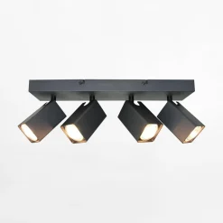 LED-POL Listwy Oświetleniowe|Wszystkie Lampy Sufitowe^Listwa 4 reflektory czarna ORO ELON