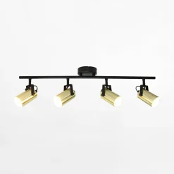 Clearance LED-POL Listwa 4 reflektory czarno-złota ORO SIGNA