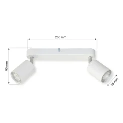 Outlet LED-POL Listwa 2-punktowa biała ORO GAVIA