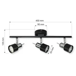 Discount LED-POL Listwa 3-punktowa czarna ORO STERNA