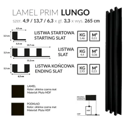 Panele Ścienne^Listwa startowa lameli PRIM LUNGO