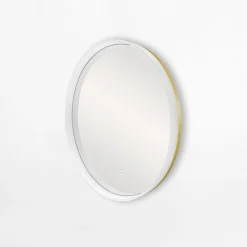 Hot inny Lustro łazienkowe z akrylową ramą LED złote 60 cm