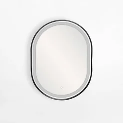 inny Lustra Dekoracyjne|Lustra Łazienkowe^Lustro łazienkowe z oświetleniem LED czarne 50x70 cm