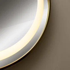 Online inny Lustro łazienkowe z oświetleniem LED złote 60 cm
