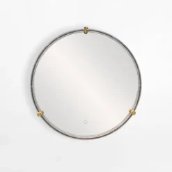 Outlet inny Lustro łazienkowe z oświetleniem LED czarne 60 cm