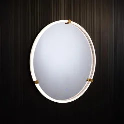 Outlet inny Lustro łazienkowe z oświetleniem LED czarne 60 cm