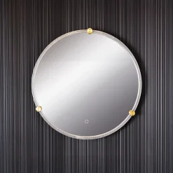 Outlet inny Lustro łazienkowe z oświetleniem LED czarne 60 cm