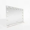 Clearance inny Lustro prostokątne z lampkami LED białe 58x12x48 cm