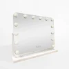 New inny Lustro prostokątne z lampkami LED białe 53x12x45 cm