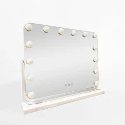 New inny Lustro prostokątne z lampkami LED białe 53x12x45 cm