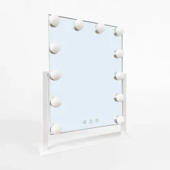 inny Lustro prostokątne z oświetleniem LED białe 37x7x43,8 cm