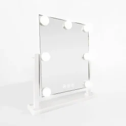 inny Lustra Dekoracyjne|Lustra^Lustro prostokątne z oświetleniem LED białe 32x8x35 cm