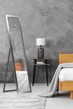 Outlet Lustro stojące w srebrnej ramie SLIM 40x160 cm