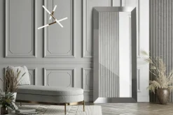 Lustra Dekoracyjne|Lustra^Lustro w srebrnej ramie MILANO 60x170 cm