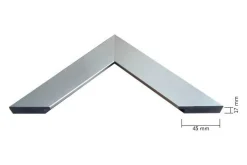 Lustra Dekoracyjne|Lustra^Lustro w srebrnej ramie SLIM 57,5x77,5 cm