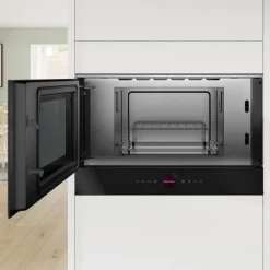 BOSCH Kuchenki Mikrofalowe^Mikrofala do zabudowy Home Connect seria 8 czarna BEL7321B1