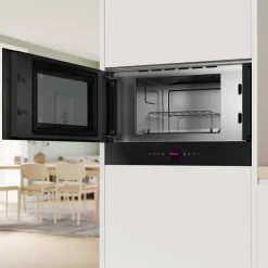 BOSCH Kuchenki Mikrofalowe^Mikrofala do zabudowy Home Connect seria 8 czarna BEL7321B1