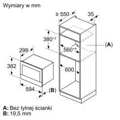 BOSCH Kuchenki Mikrofalowe^Mikrofala do zabudowy Home Connect seria 8 czarna BEL7321B1