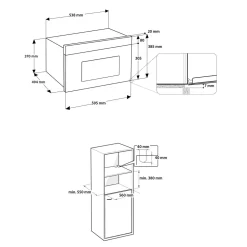 WHIRLPOOL Kuchenki Mikrofalowe^Mikrofala do zabudowy z funkcją Crisp czarna W7MD440NB