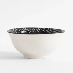inny Miski, Patery I Półmiski^Miska porcelanowa biało-czarna ALORA 650 ml